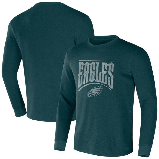 Men's Green Philadelphia Eagles X Darius Rucker Collection Long Sleeve Thermal T-Shirt